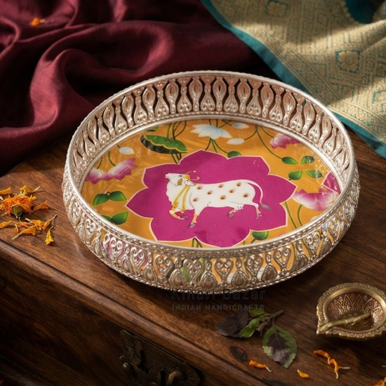 Pichwai Cow Print Trays