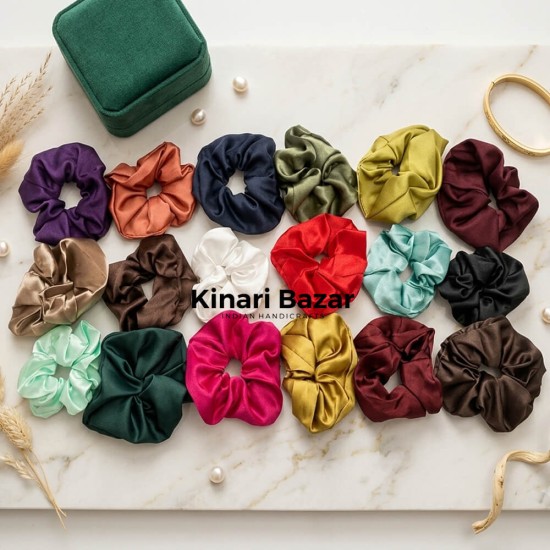 Satin Hair Bands - Pack of 12 Piece.