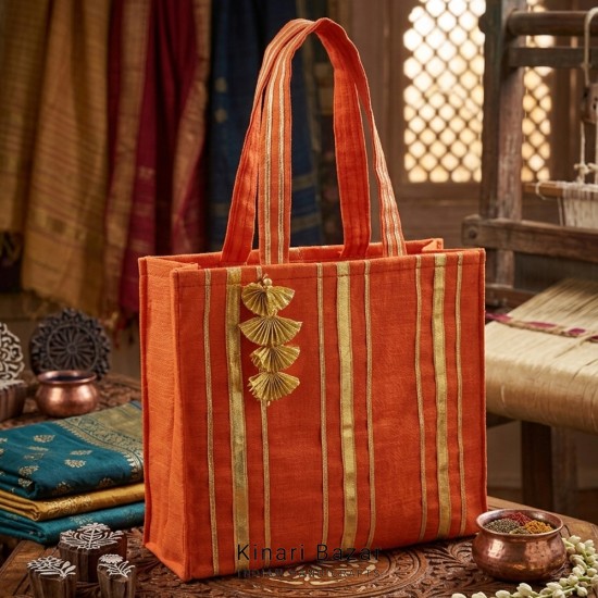 Gota Patti Silk Handbag