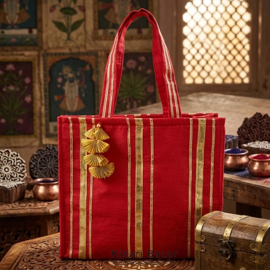 Gota Patti Silk Handbag