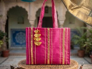 Gota Patti Silk Handbag