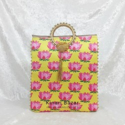 Lotus Pichwai Print Bags