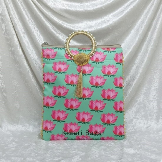 Lotus Pichwai Print Bags