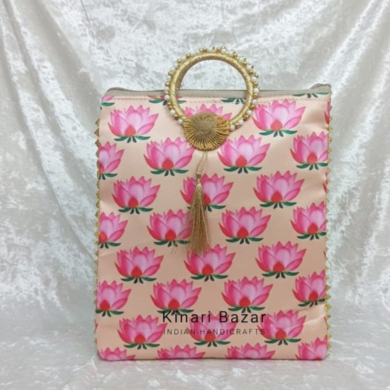 Lotus Pichwai Print Bags