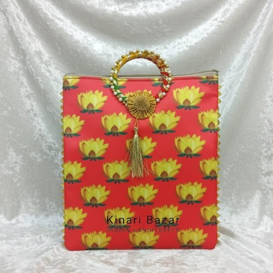 Lotus Pichwai Print Bags