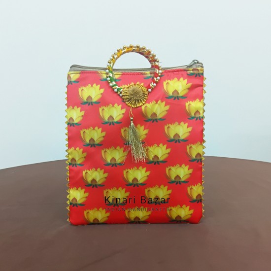 Lotus Pichwai Print Bags Lotus Pichwai Print Bags