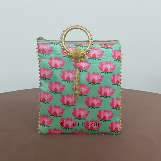 Lotus Pichwai Print Bags Lotus Pichwai Print Bags