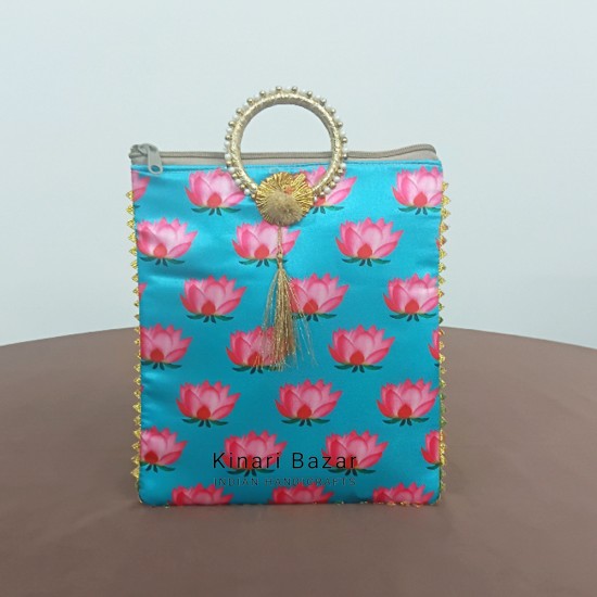 Lotus Pichwai Print Bags Lotus Pichwai Print Bags