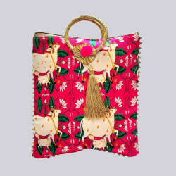 Pichwai Cow Print Handbags Pichwai Cow Print Handbags