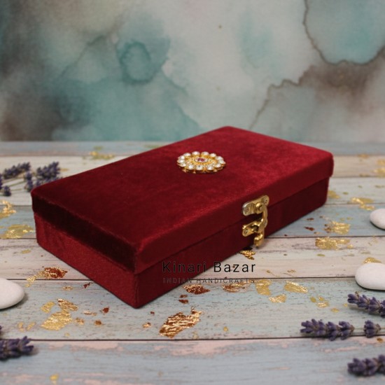 Velvet Cash Box For Wedding Gift
