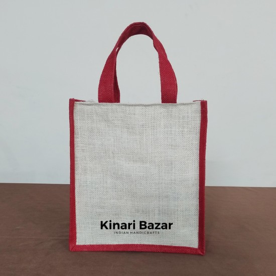 Ganesha Print Jute Handbag