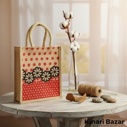 Jute Bags Flower Design