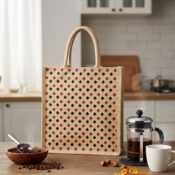 Printed Jute Tote Bag