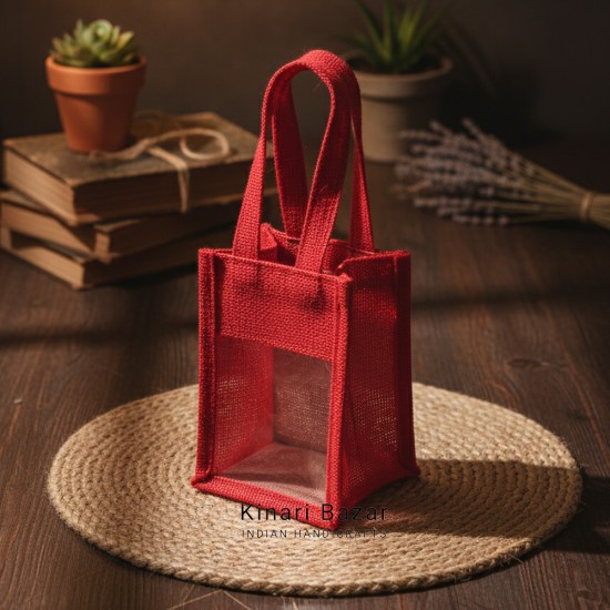 Transparent Jute Bags for Wedding Gift