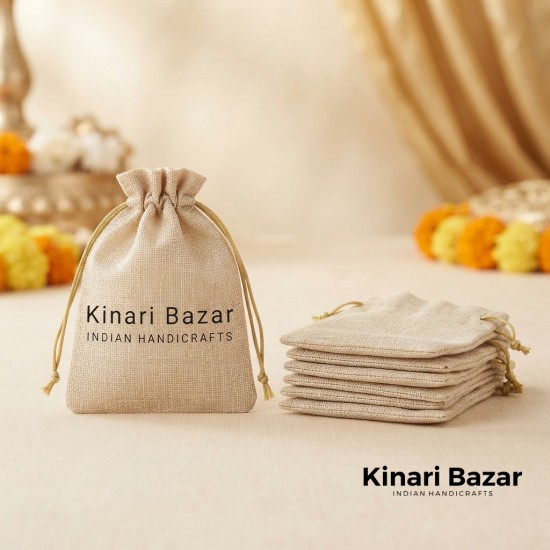 Color Jute Potli Bags Size 5x4 Inch
