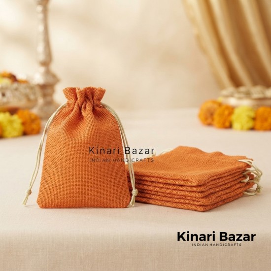 Color Jute Potli Bags Size 5x4 Inch