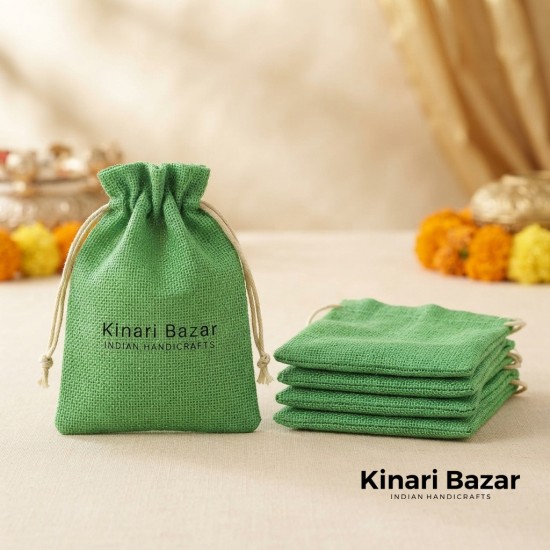 Color Jute Potli Bags Size 5x4 Inch