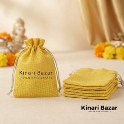 Color Jute Potli Bags Size 7x5 Inch