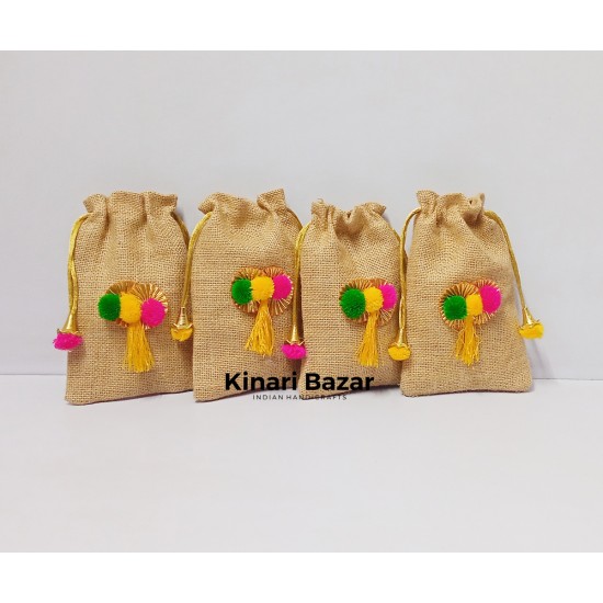 Jute Potli Bags for Gift Packaging Jute Potli Bags for Gift Packaging