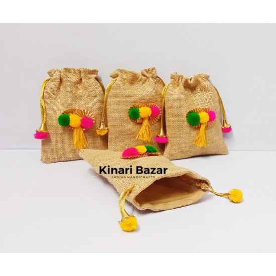 Jute Potli Bags for Gift Packaging Jute Potli Bags for Gift Packaging