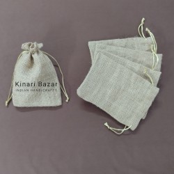 Natural Jute Potli Bags Size 5x4 Inch Natural Jute Potli Bags Size 5x4 Inch