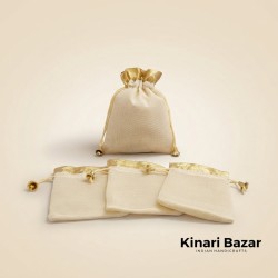 Poly Jute Gift Pouches - Size: 5x7 Inch (13x18 cm)