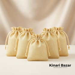 Poly Jute Gift Pouches - Size: 4x5 Inch (10x13 cm)