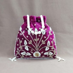 Glass Beads Handmade Potli Bag Glass Beads Handmade Potli Bag