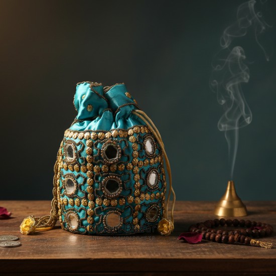 Glass Beads Handmade Potli Bag