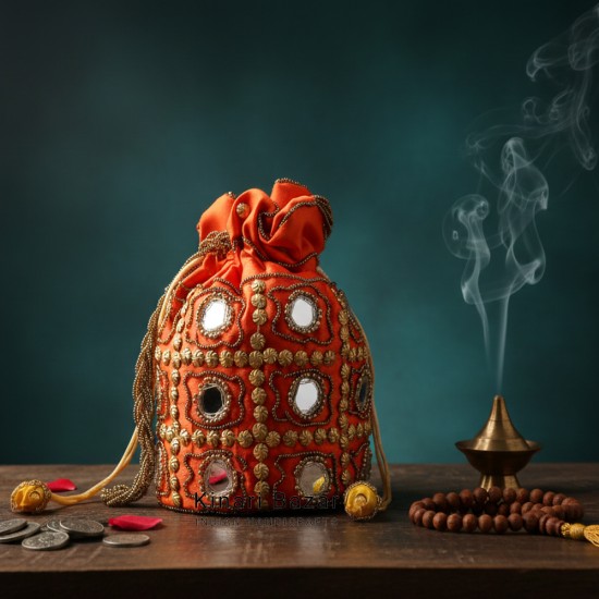 Glass Beads Handmade Potli Bag