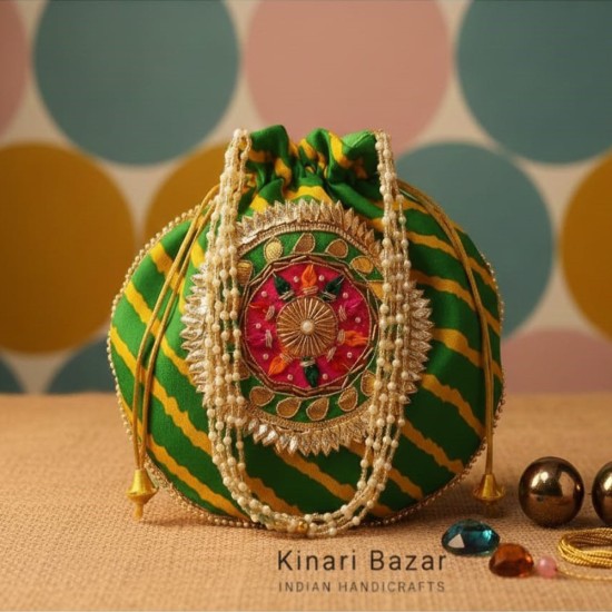 Gota Leheriya Potli Bags