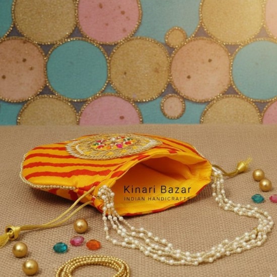 Gota Leheriya Potli Bags