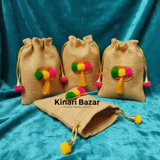 Jute Potli Bags for Gift Packaging