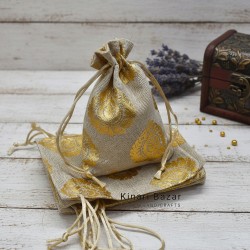 Jute Print Potli Bags