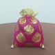 Paan Print Silk Drawstring Gift Potli Bags