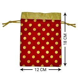Polka Dot Drawstring Potli Bag Polka Dot Drawstring Potli Bag