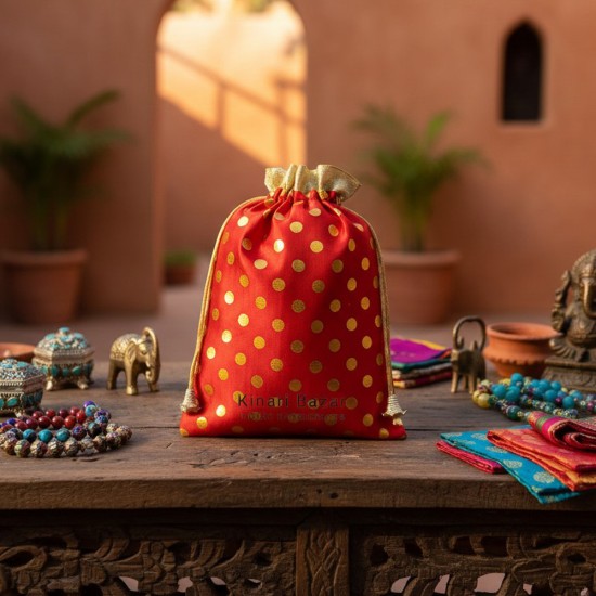 Polka Dot Favors Packaging Potli Bags