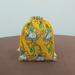 Pichwai Cow Printed Gift Potli Bags Pichwai Cow Printed Gift Potli Bags