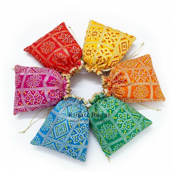 Rajasthani Print Potli Bags