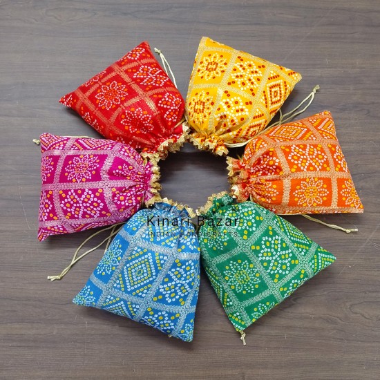 Rajasthani Print Potli Bags