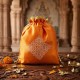 Satin Kolam Print Potli Bags