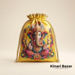 Ganesh Print Potli Bags