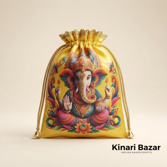 Ganesh Print Potli Bags