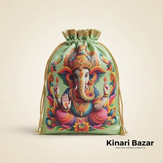 Ganesh Print Potli Bags