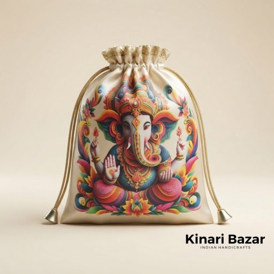Ganesh Print Potli Bags