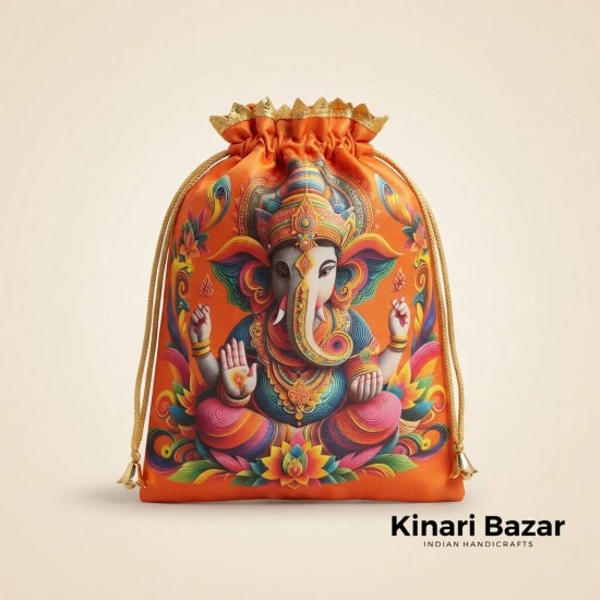 Ganesh Print Potli Bags