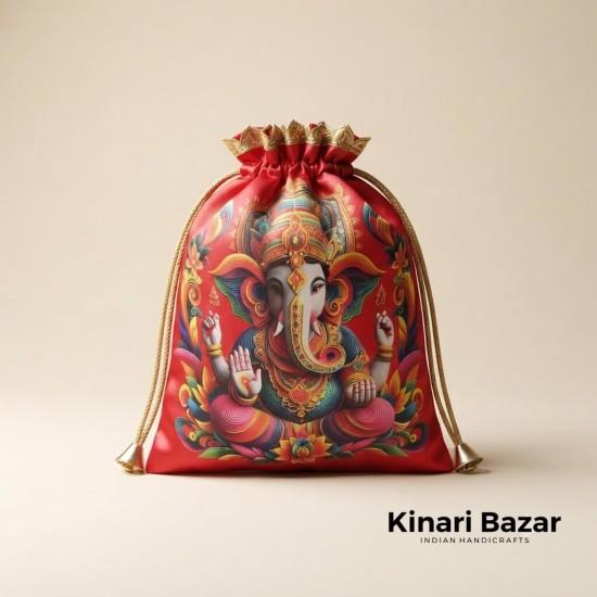 Ganesh Print Potli Bags
