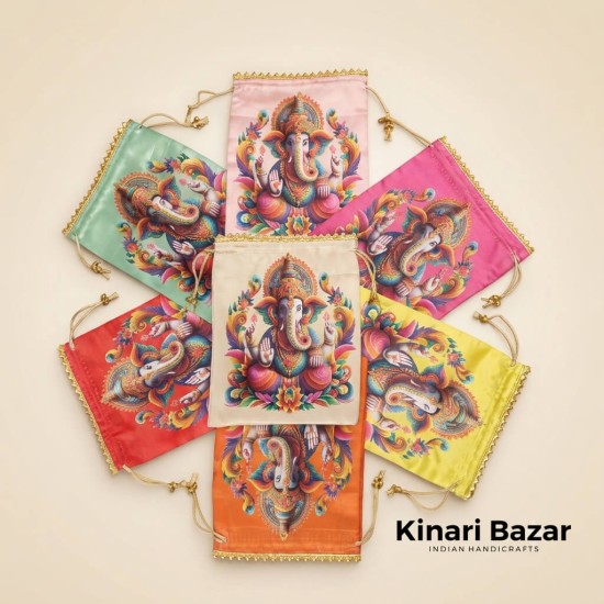 Ganesh Print Potli Bags