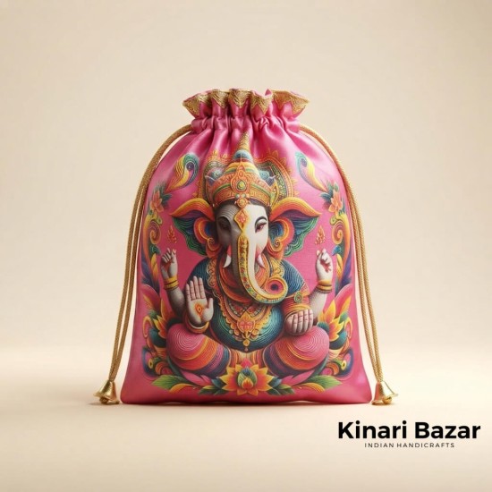 Ganesh Print Potli Bags