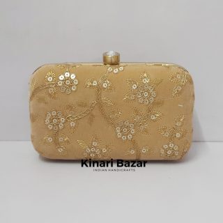 Embroidered Box Clutch Bags